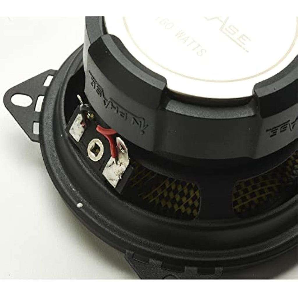 In Phase Car Audio SXT1035 Speaker - 4 Inch (10cm) Round, 200W, 2-Way Coaxial Shallow-Mount Speaker (2 x Speakers)