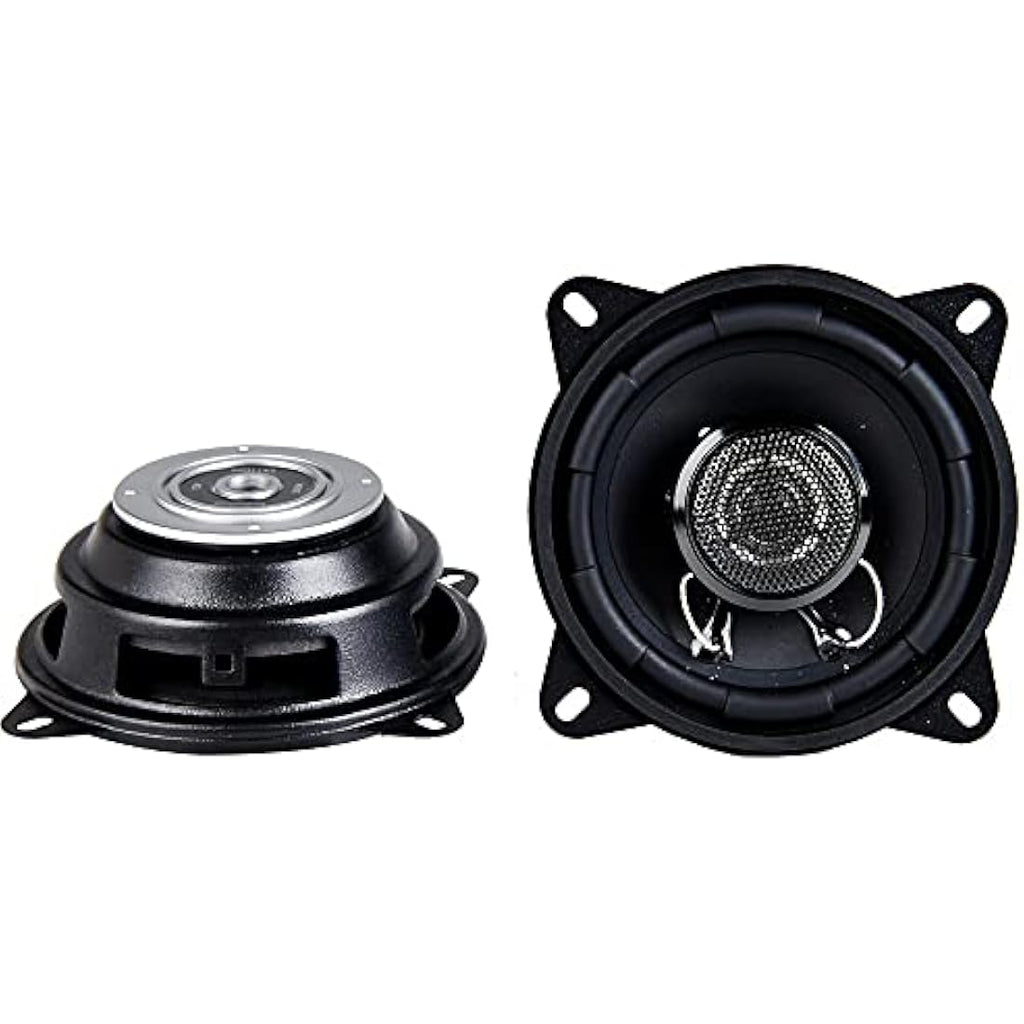 In Phase Car Audio SXT1035 Speaker - 4 Inch (10cm) Round, 200W, 2-Way Coaxial Shallow-Mount Speaker (2 x Speakers)