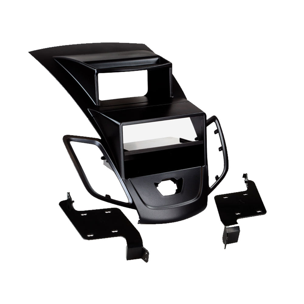 Ford Fiesta 2013 - 2017 Single / Double Din Stereo Black Fascia / Steering / Antenna Fitting Kit