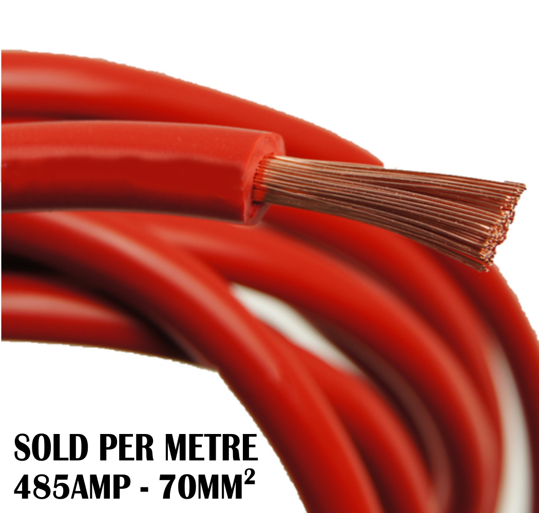 485Amp Red Battery Cable Heavy Duty Welding Wire - Sold by the Meter