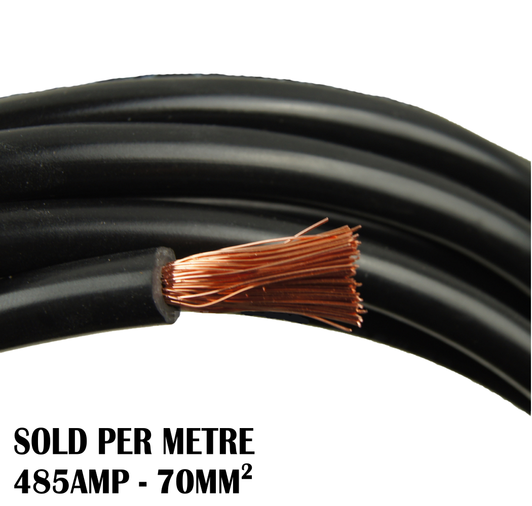 485Amp Black Battery Cable Heavy Duty Welding Wire - Sold by the Meter