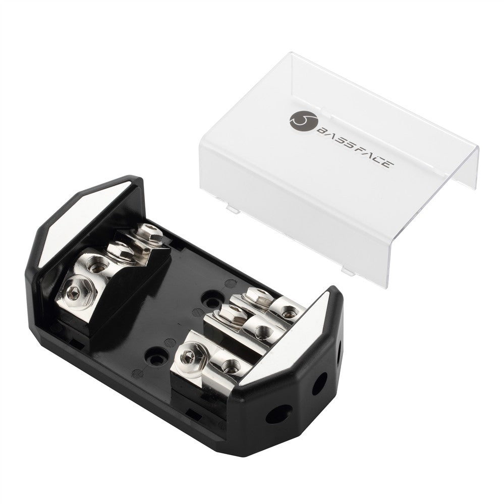 Bassface DIS1/3ANL Nickel Plated Distribution Block ANL Fused - 3x4AWG From 1x0AWG