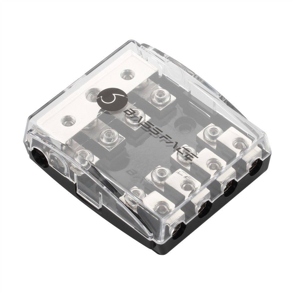 Bassface DIS3/4AFS Nickel Plated Distribution Block AFS Fused - 4x8AWG From 1x0AWG+2x4AWG