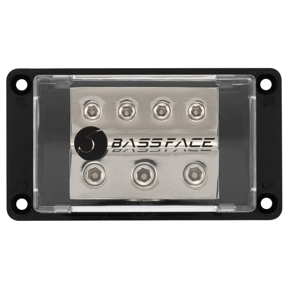 Bassface DIS3/4 Nickel Plated Distribution Block - 1x0AWG+2x2AWG+4x4AWG