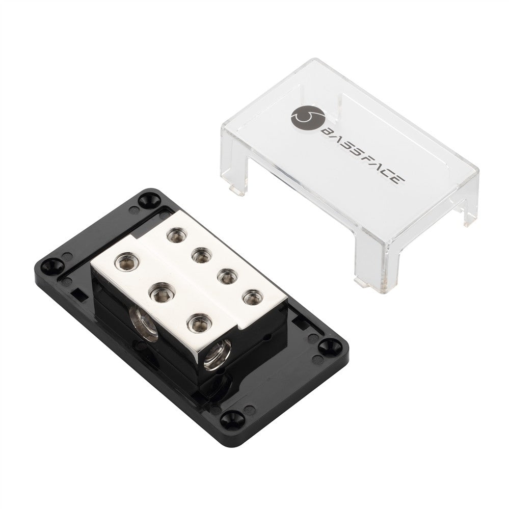 Bassface DIS3/4 Nickel Plated Distribution Block - 1x0AWG+2x2AWG+4x4AWG