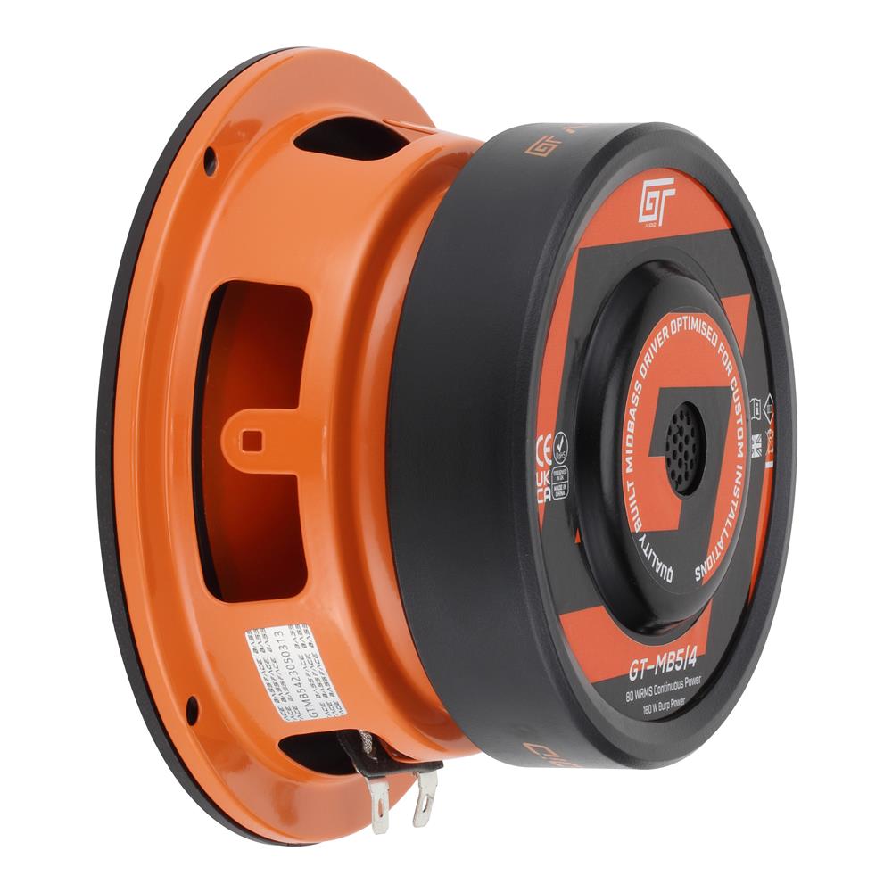Bassface GT Audio GT-MB5/4 5" 13cm 4Ohm 80w RMS Component Midbass Speaker