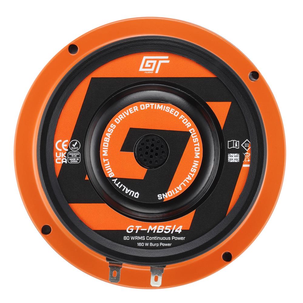 Bassface GT Audio GT-MB5/4 5" 13cm 4Ohm 80w RMS Component Midbass Speaker