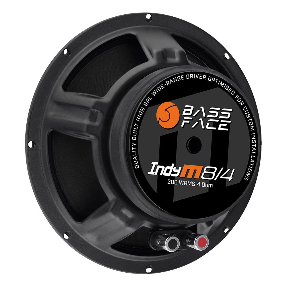 Bassface Indy M8/4 8" 20cm 4Ohm 200w RMS Wide Band Pro Audio/Car Midrange Speaker
