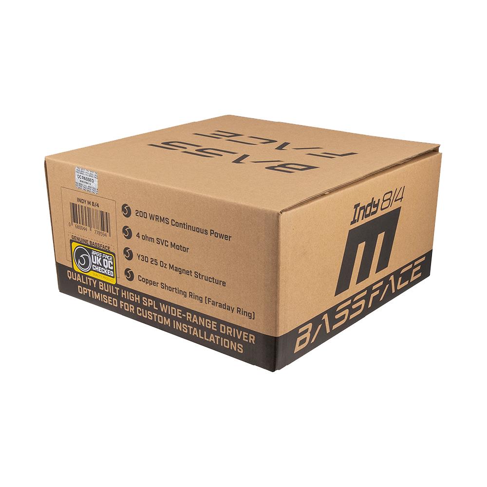 Bassface Indy M8/4 8" 20cm 4Ohm 200w RMS Wide Band Pro Audio/Car Midrange Speaker