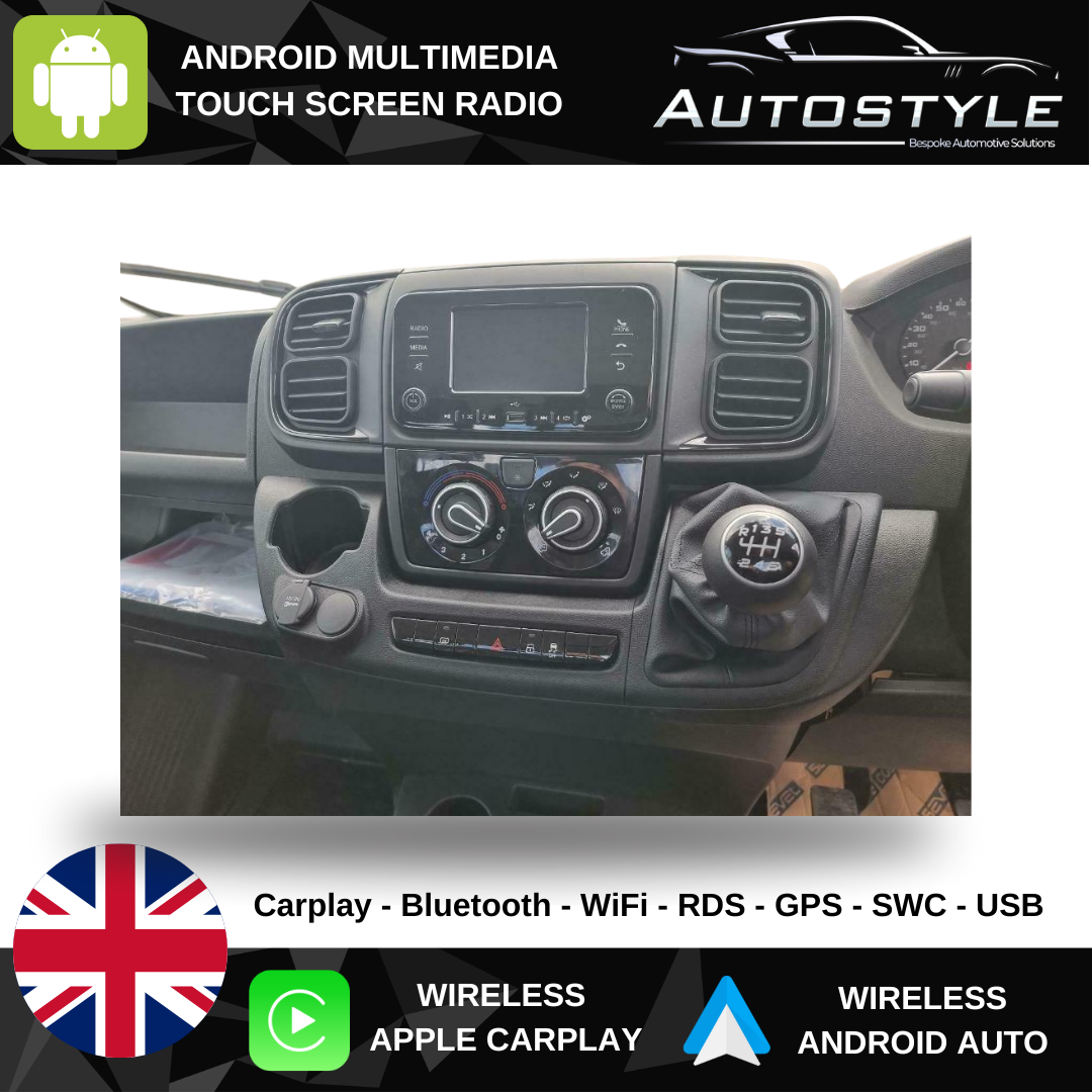 Fiat Ducato Apple Carplay / Android Auto 9" Stereo Upgrade
