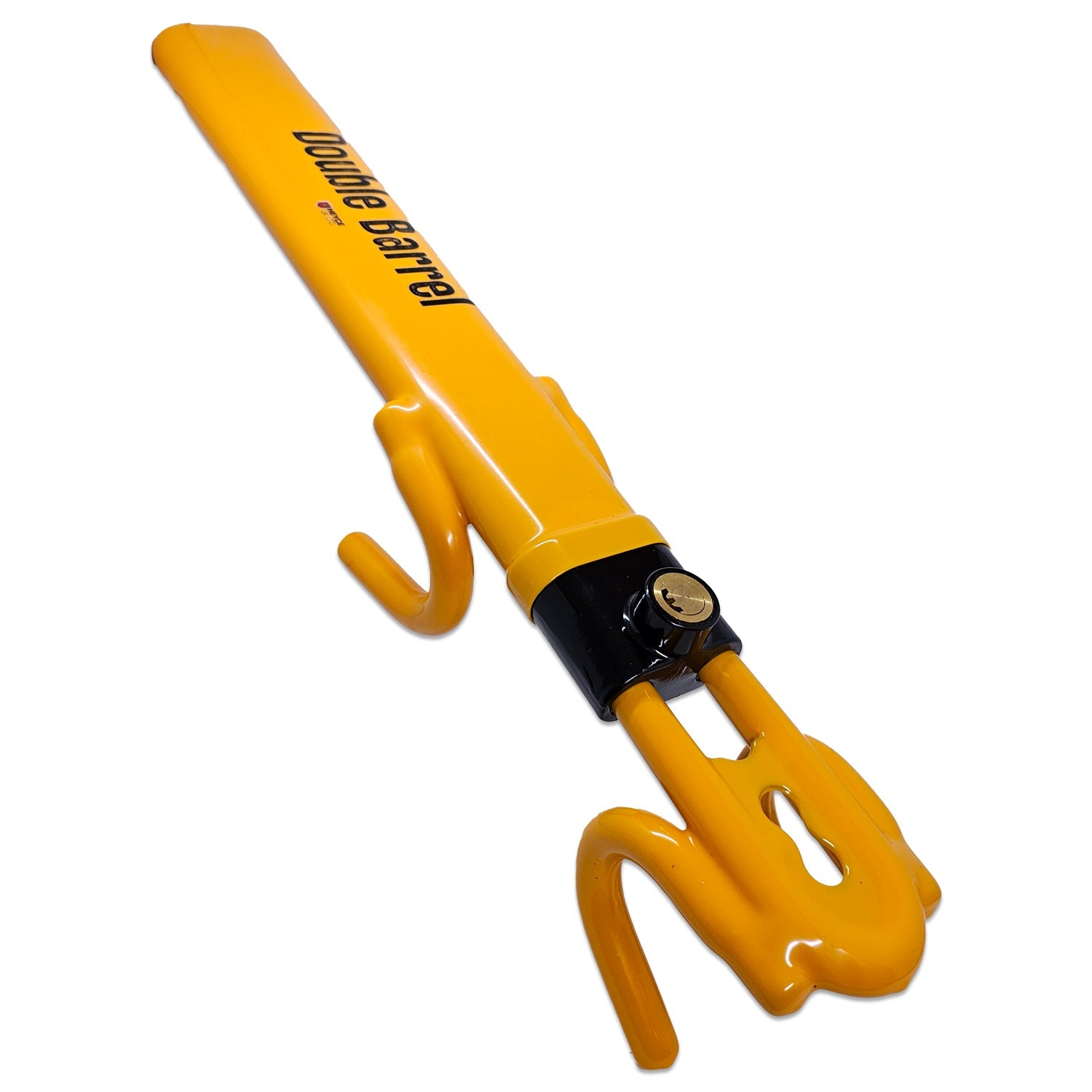 Double Barrel Steering Wheel Lock Twin Bar Car Steering Lock, Anti-Theft Device with High Visibility