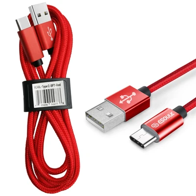 Esoulk 3.3ft Nylon Braided USB Cable For Type-C