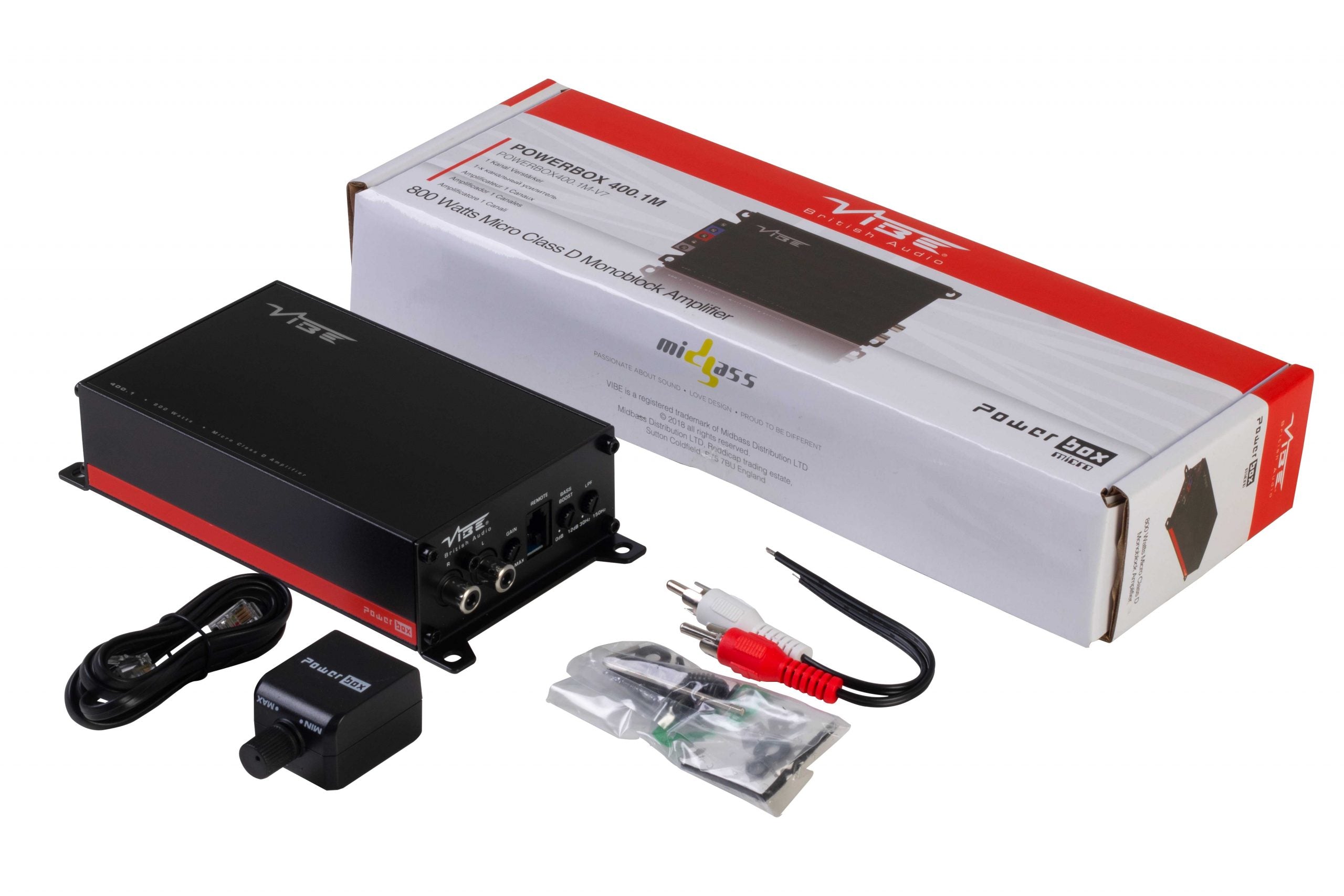 POWERBOX400.1M-V7 Vibe 800 Watts Powerbox Micro Bass Amplifier