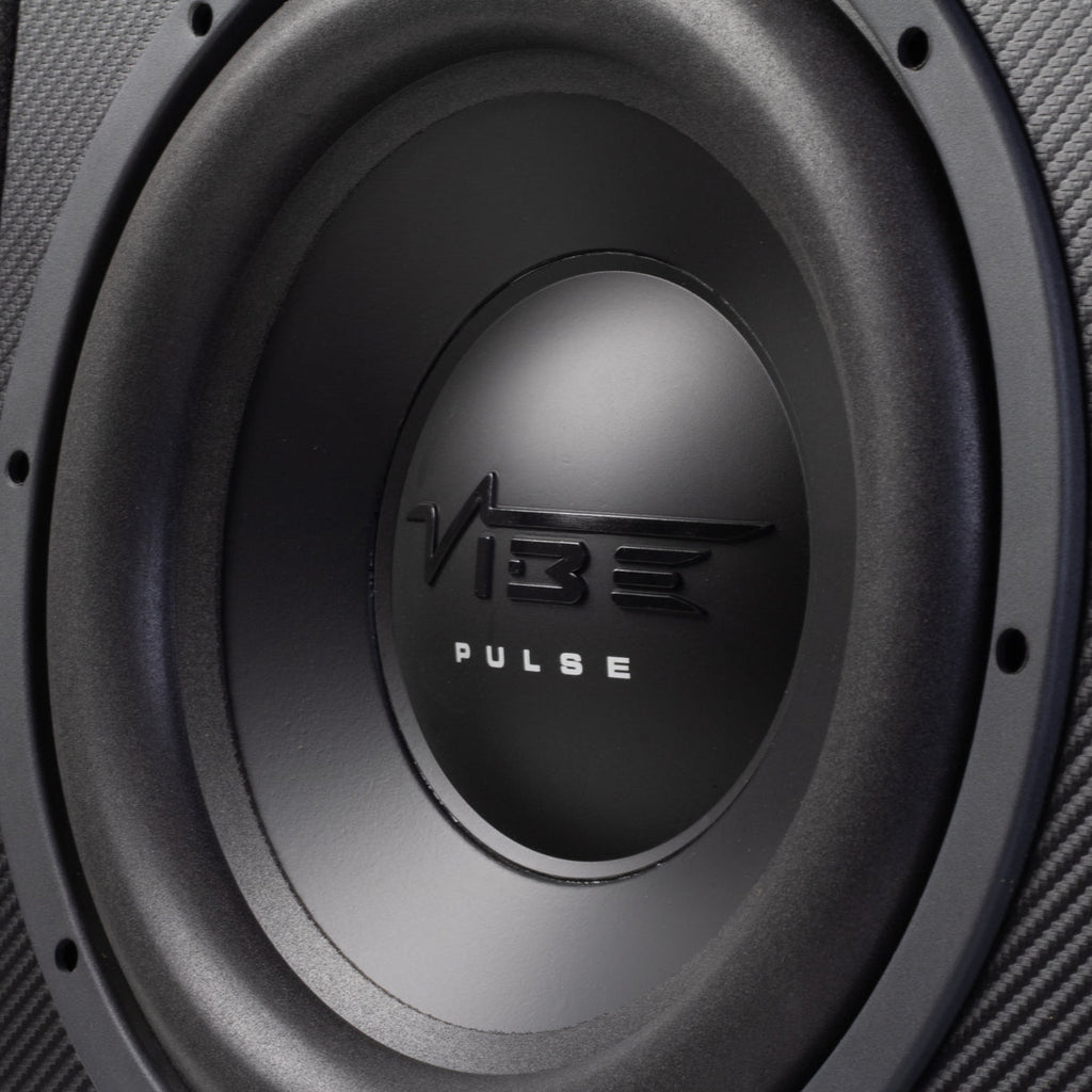Vibe PULSECBR12A-V4 Active Subwoofer Enclosure 12 Inch Amplified Car Sub Bass Box 350w RMS