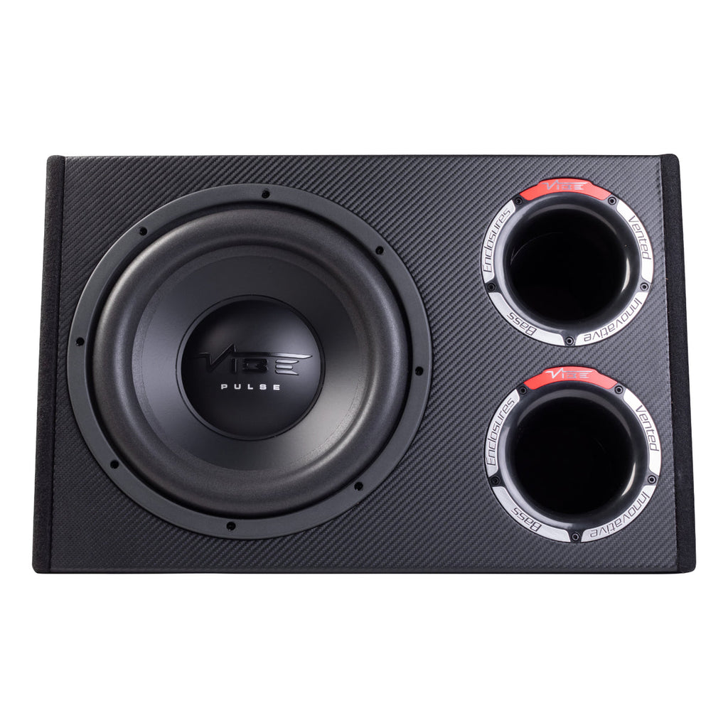 Vibe PULSECBR12A-V4 Active Subwoofer Enclosure 12 Inch Amplified Car Sub Bass Box 350w RMS