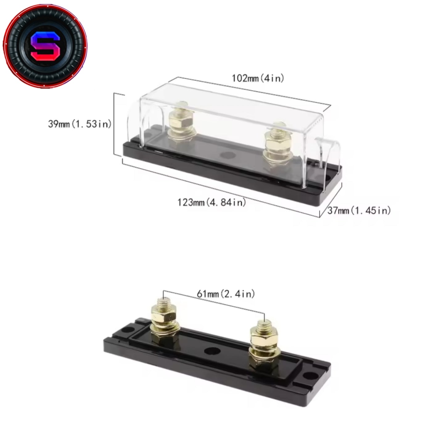 SKITY Car Auto Fuse Holder Bolt-on Fuse Automotive Audio Fuse Holder 150A