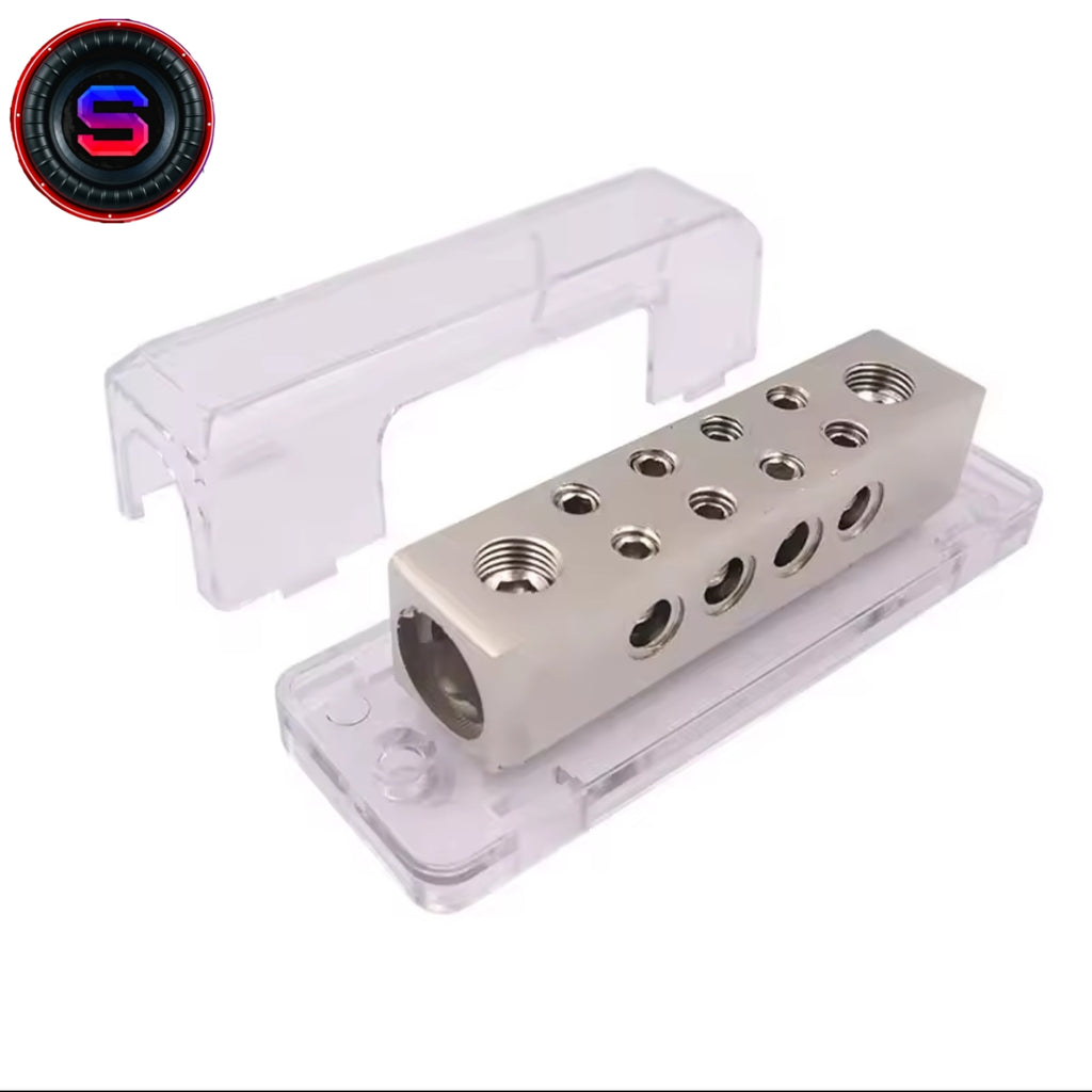 0/2 Gauge input 8 X 8 Gauge Output Power Ground Distribution Block Fuse Block For Car Audio Splitter Junction box