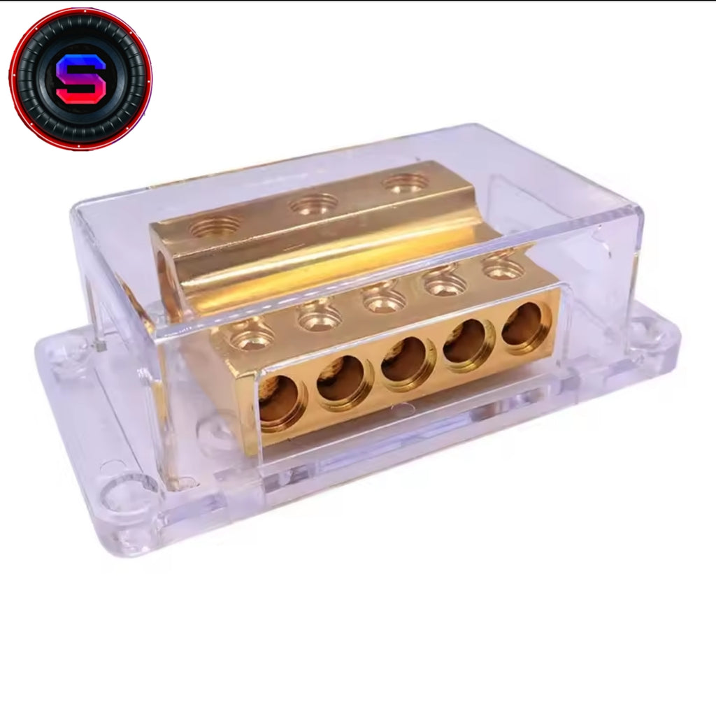 1 Piece Power Distribution Block 3-in-5-out Car Audic Power Electrical Cable Wire Junction Box Power Terminal Block
