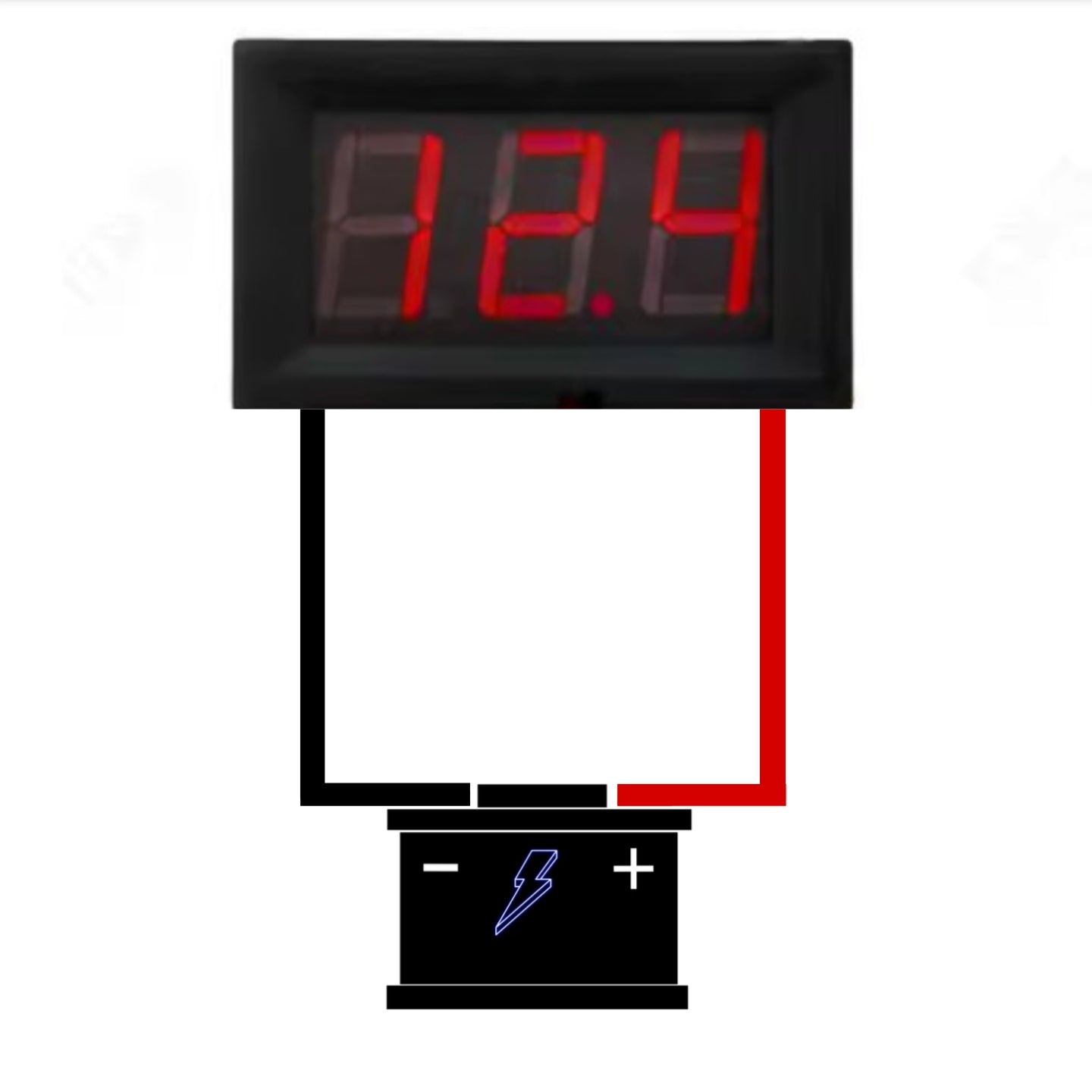 Digital Voltmeter DC 4.5V to 30V Digital Voltmeter Voltage Panel Meter For 12V motorcycle, Cars.