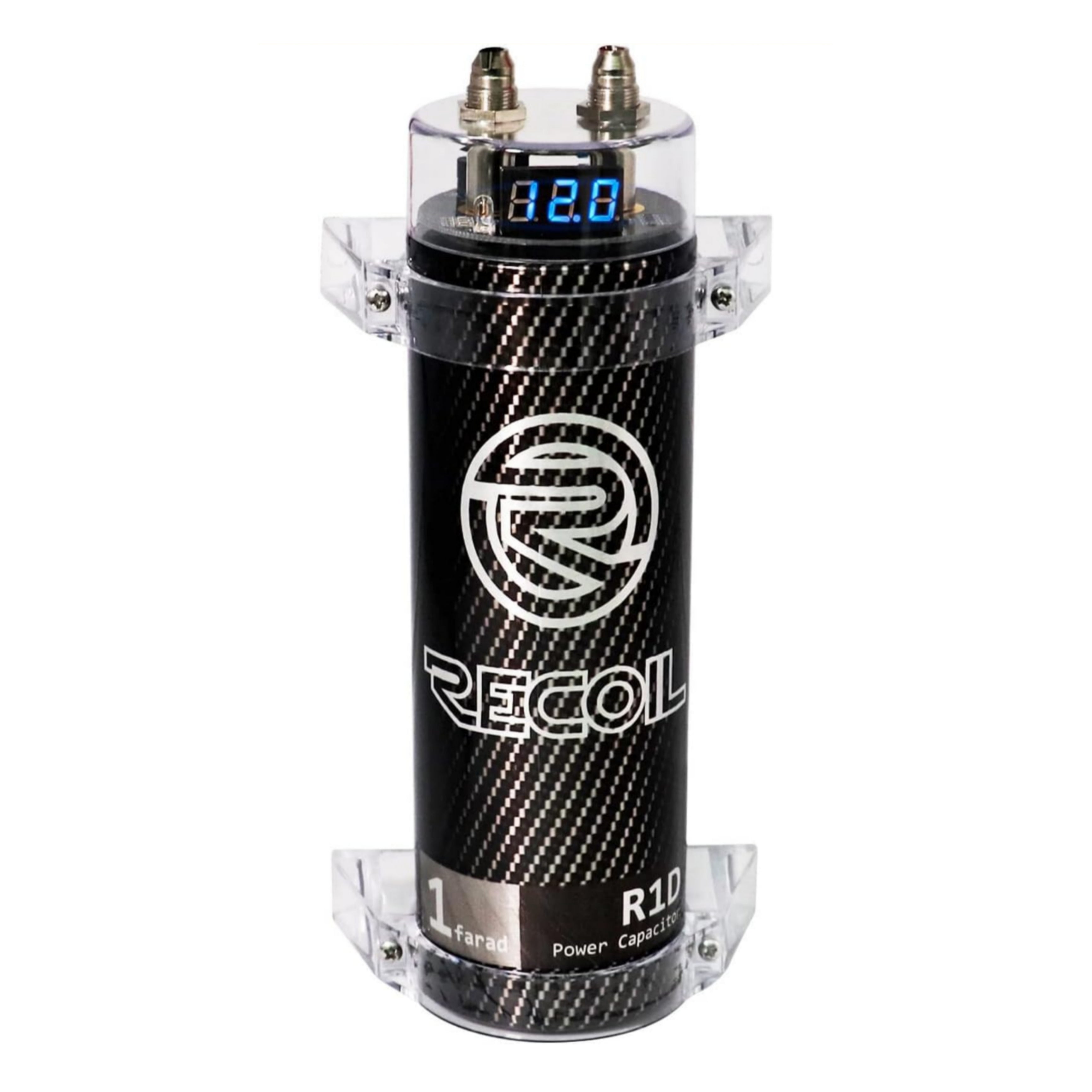 Recoil R1D - 1 Farad 1000 Watt Car Amp Amplifier Digital Power Cap Capacitor