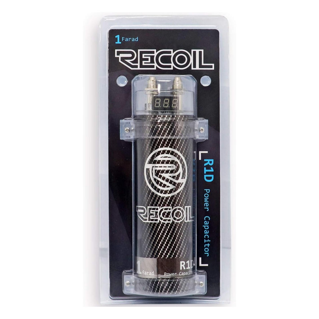 Recoil R1D - 1 Farad 1000 Watt Car Amp Amplifier Digital Power Cap Capacitor