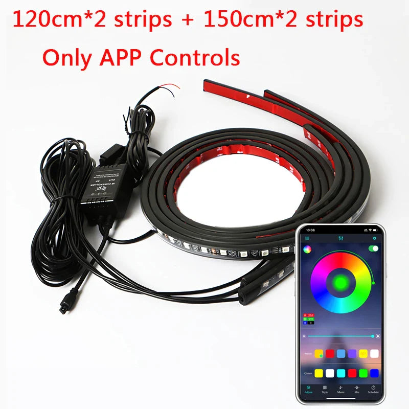 Car Charssis Flexible LED Strip Light LED Underbody Remote