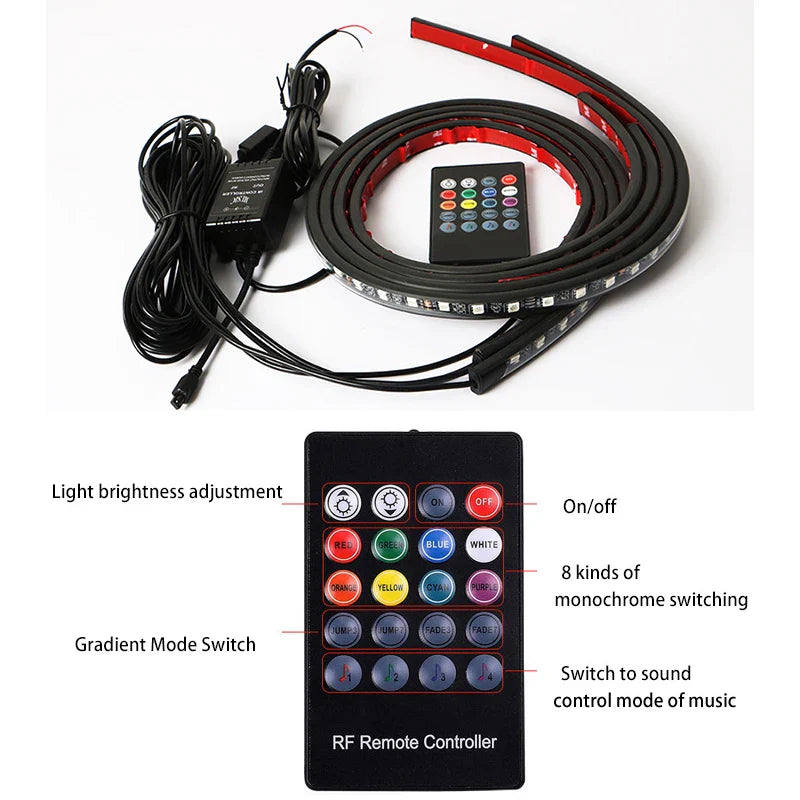 Car Charssis Flexible LED Strip Light LED Underbody Remote