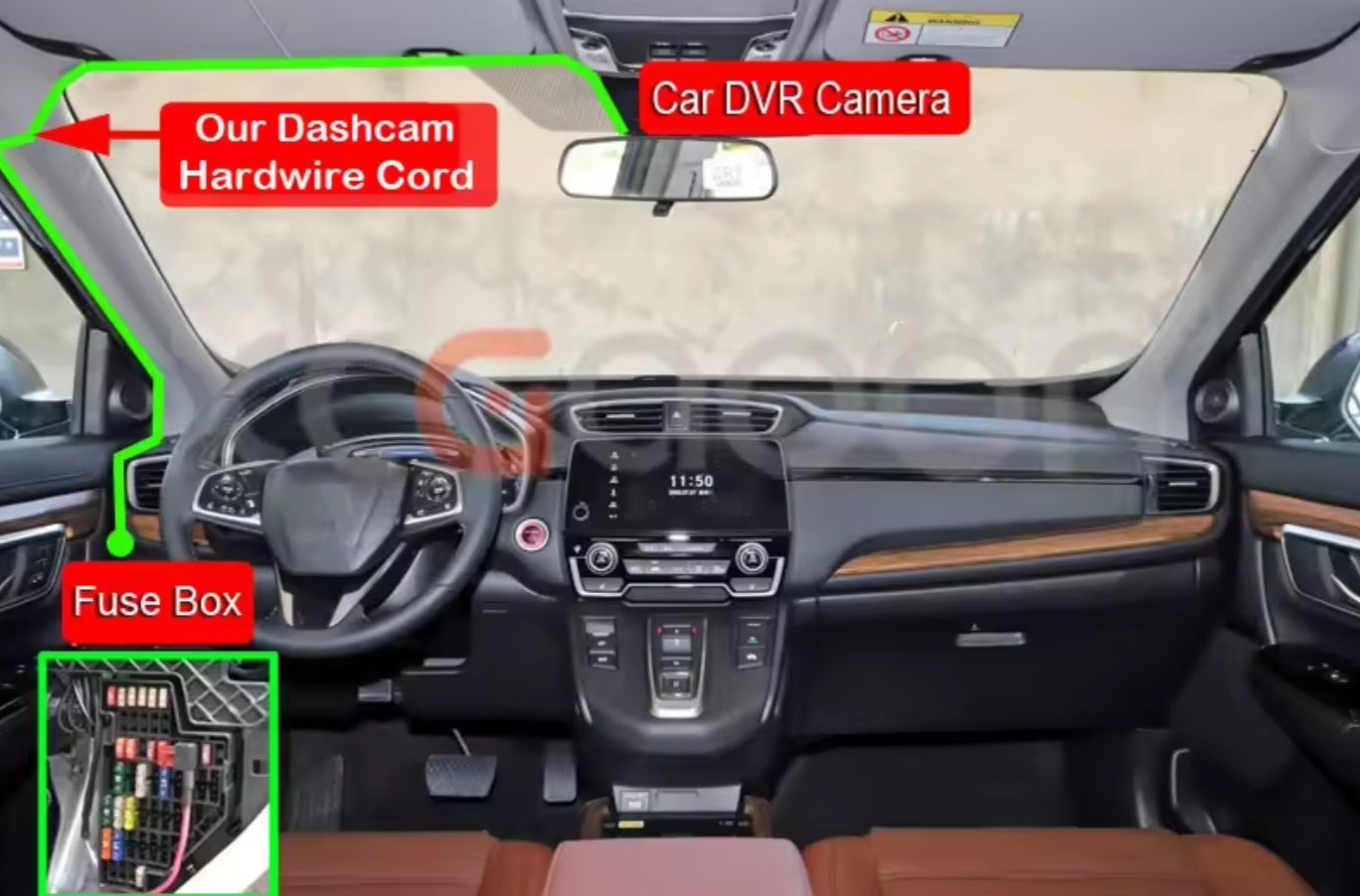 DC 12V to 5V 2A 3.1M Car Charge Cable Mini / Micro Type-C USB Hardwire Cord Auto Charging for Dash Cam Camcorder Vehicle DVR