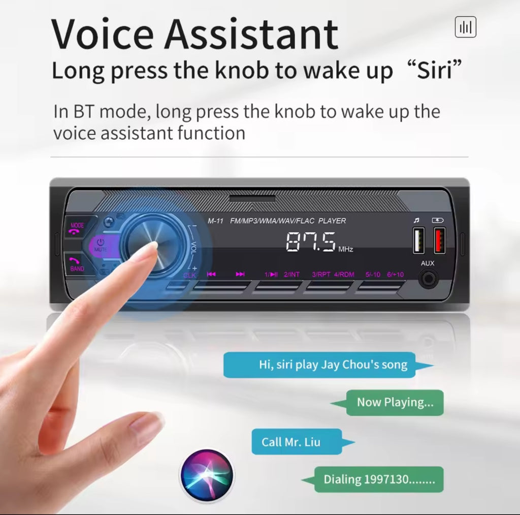 Podofo 1 Din MP3 Car Radio Audio Stereo FM Aux Input Receiver SD TF USB 12V In-dash Bluetooth Multimedia Auto Radio Plaver