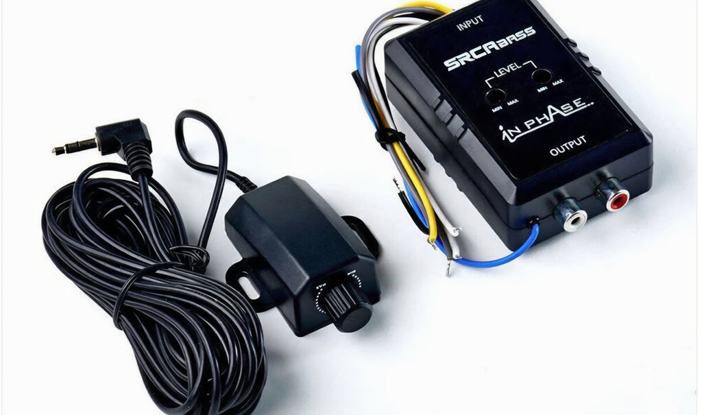 In Phase SRCA Bass 2-Channel Speaker Level to Line Output Converter and Bass Remote