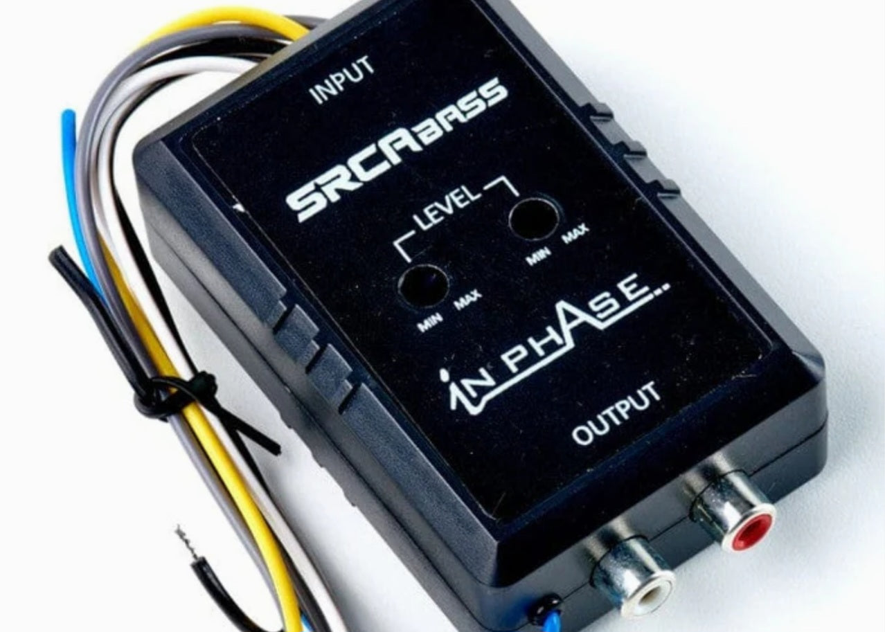 In Phase SRCA Bass 2-Channel Speaker Level to Line Output Converter and Bass Remote