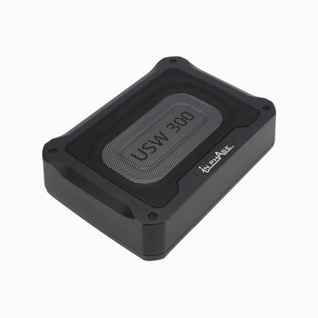 In Phase USW300 300W Underseat Ultra Slim Compact Active Subwoofer System Die- Cast Aluminium