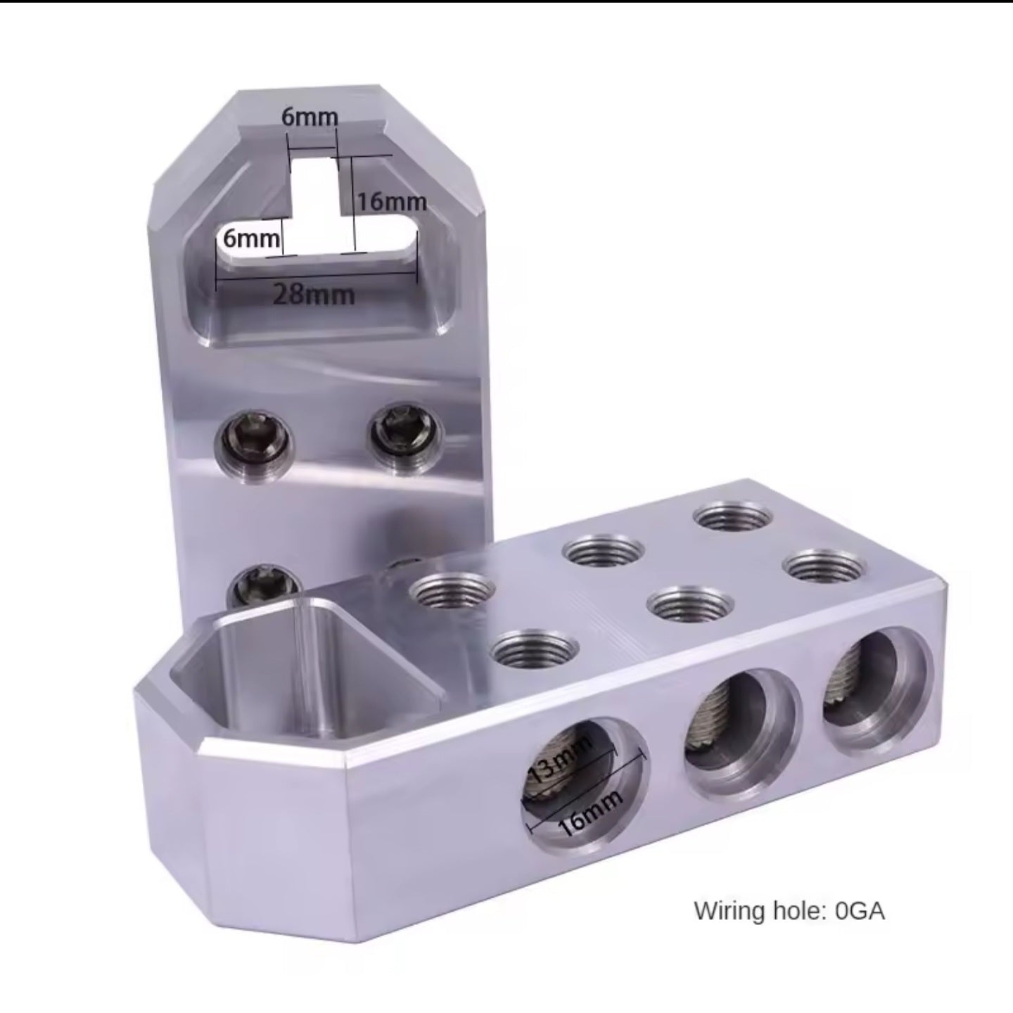 1x SKITY Car Audio SAE Top Post Clamp 1/0 AWG 2/0 AWG 6 Input or 4 Input Car Audio Battery Terminal Distribution Block Connector