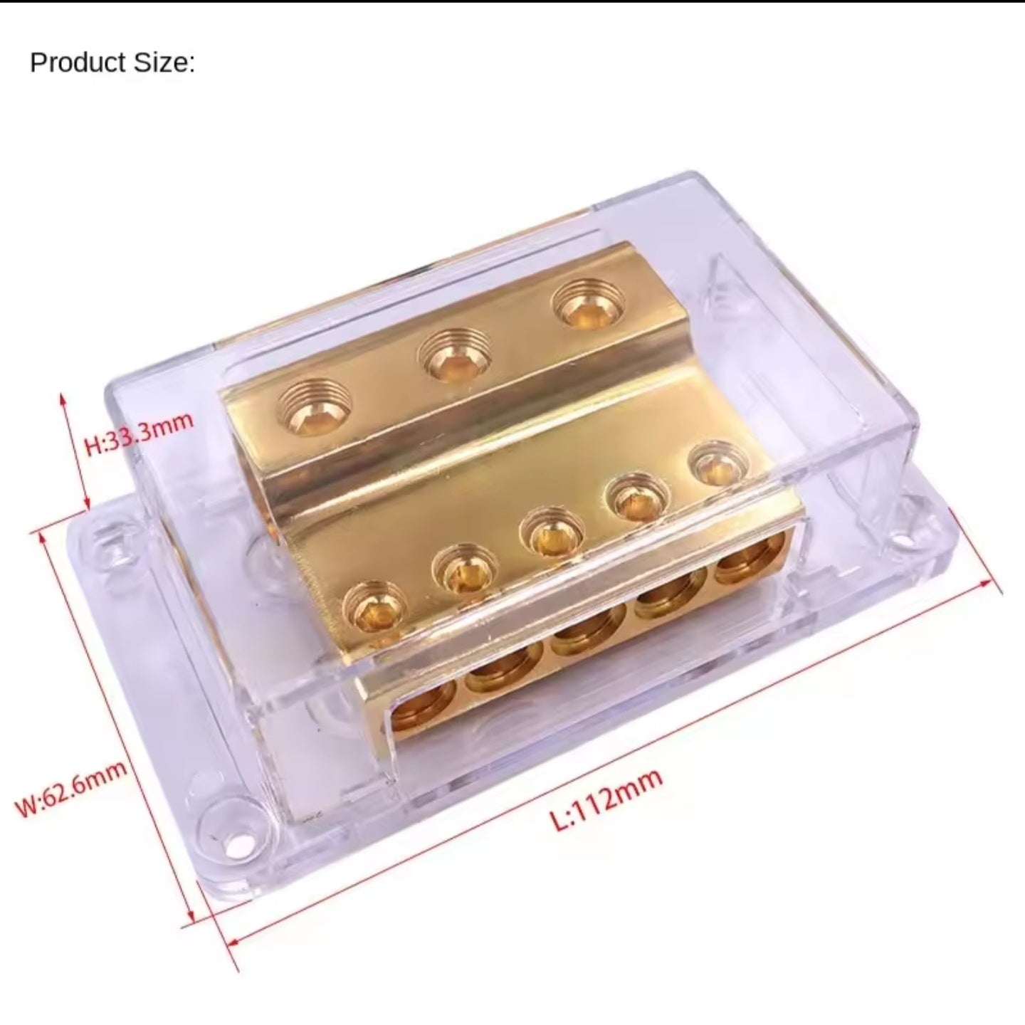 1 Piece Power Distribution Block 3-in-5-out Car Audic Power Electrical Cable Wire Junction Box Power Terminal Block