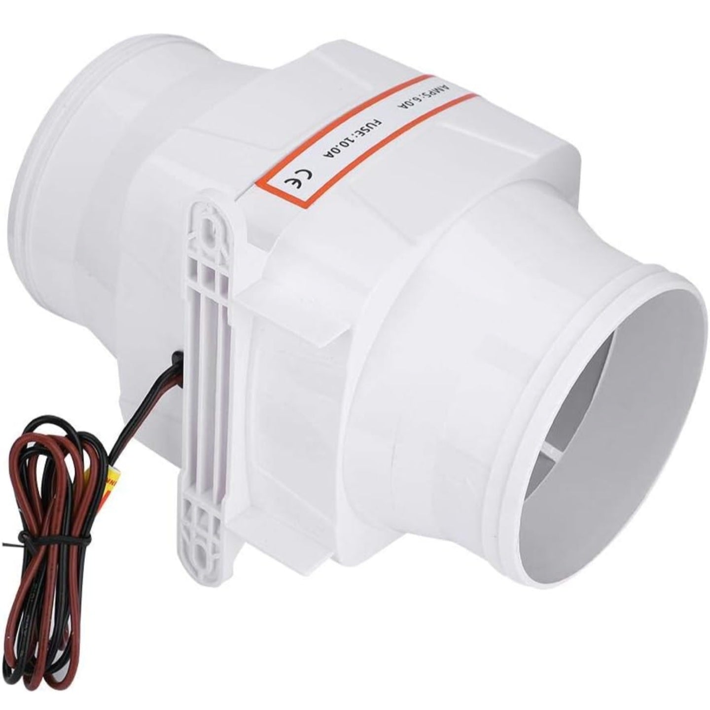In Line Air Blower, DC 12V 4In Ventilation Blower Air Vent In-Line Fan Air Flow: 270CFM