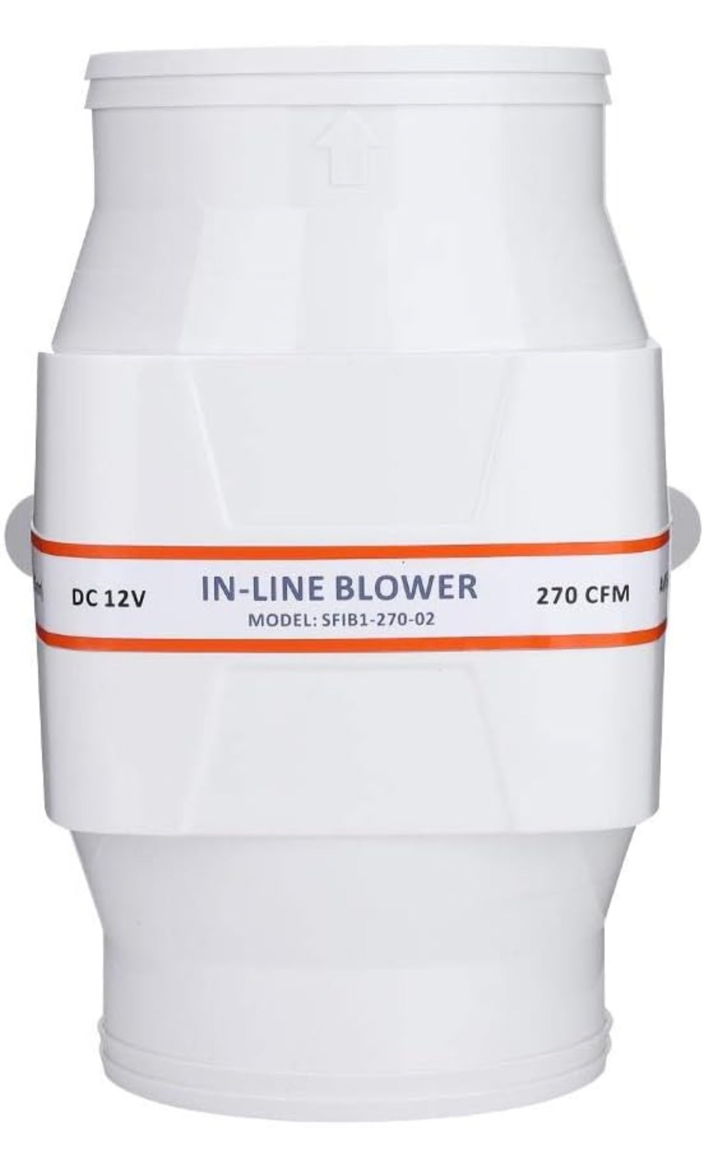 In Line Air Blower, DC 12V 4In Ventilation Blower Air Vent In-Line Fan Air Flow: 270CFM