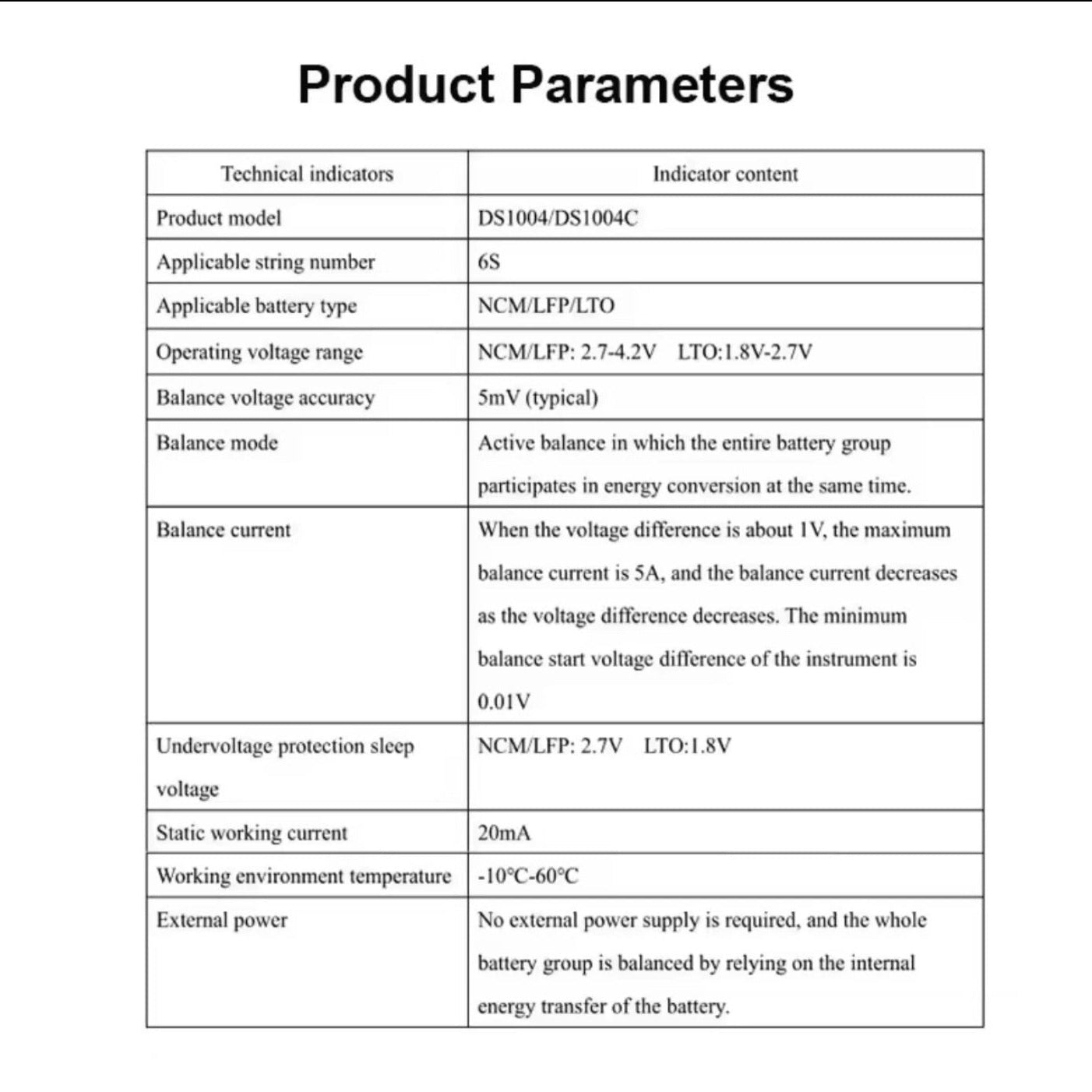 6S 5A Active Balancer with Voltage Display Lifepo4 Equalizer Lipo/LTO/Lithium Titanate Battery Voltage Tester