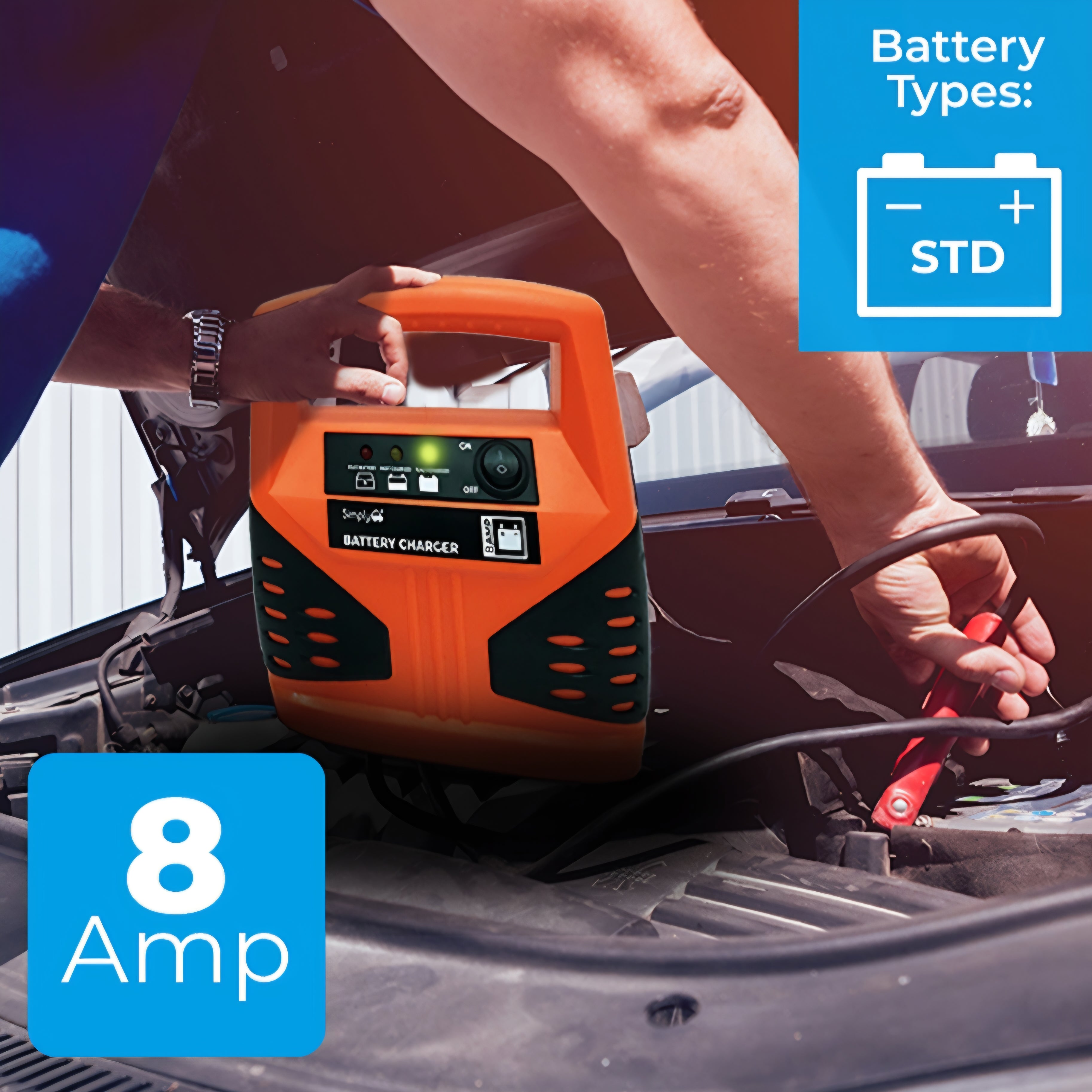 SBC8 Simply Auto Battery Charger 8Amp