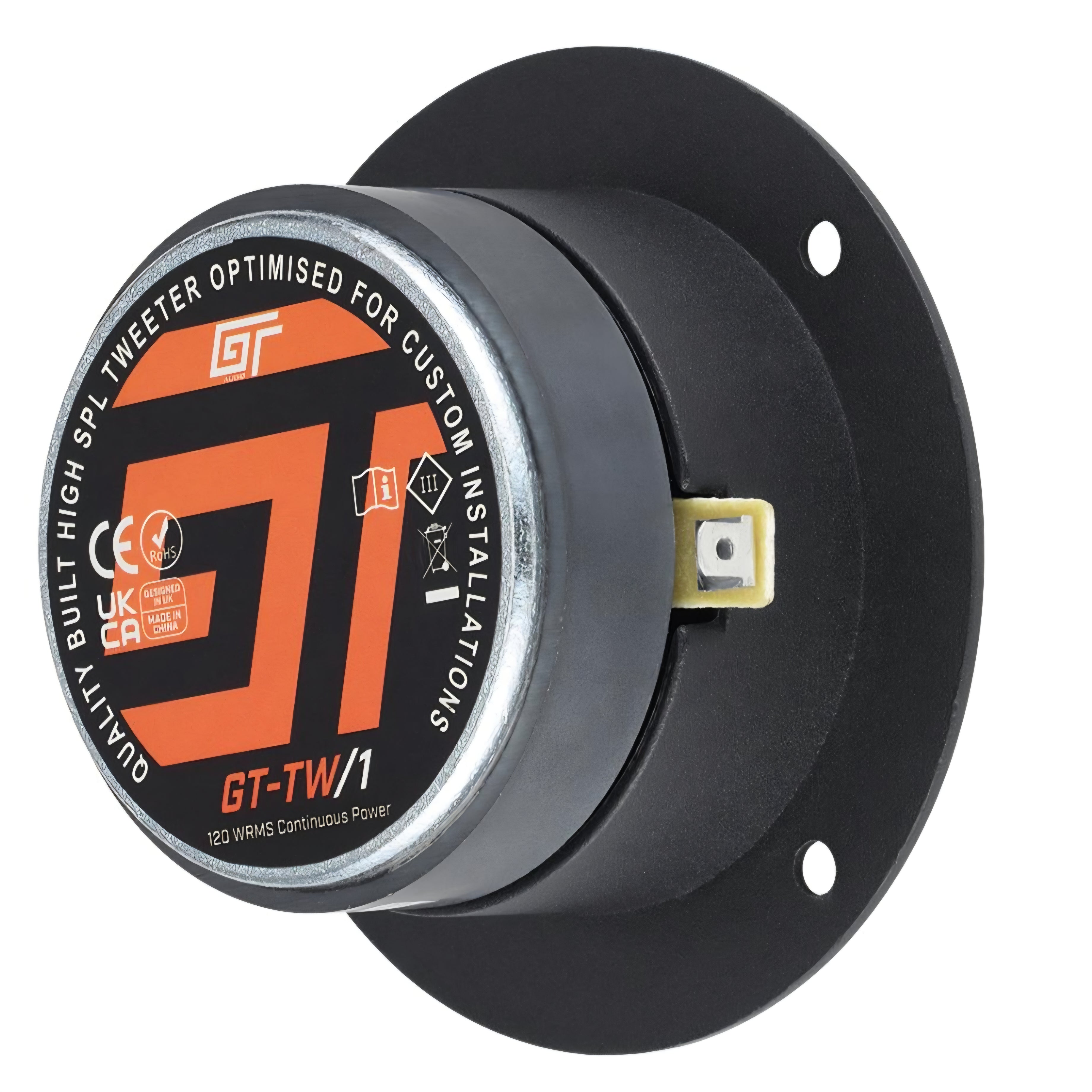 Bassface GT Audio GT-TW/1 4Ohm 2x120w RMS Bullet Type Tweeters (Pair)