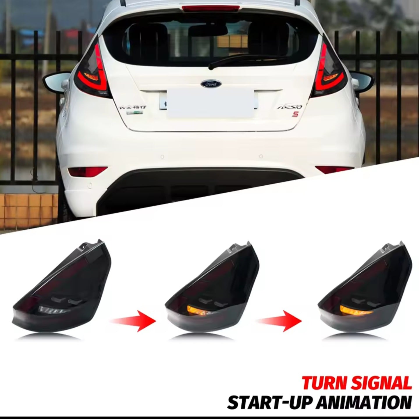 LED Tail Lights for Ford Fiesta MK7 MK7.5 Hatchback 2008-2017