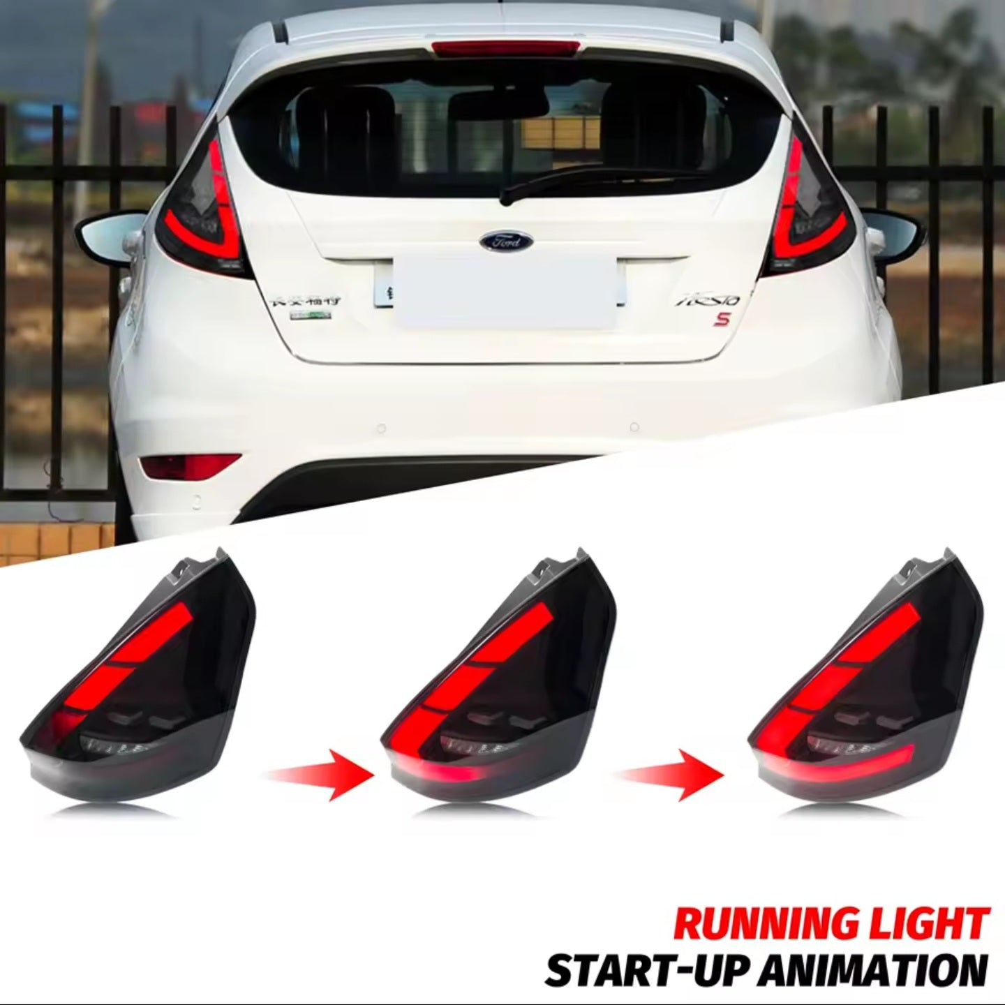 LED Tail Lights for Ford Fiesta MK7 MK7.5 Hatchback 2008-2017