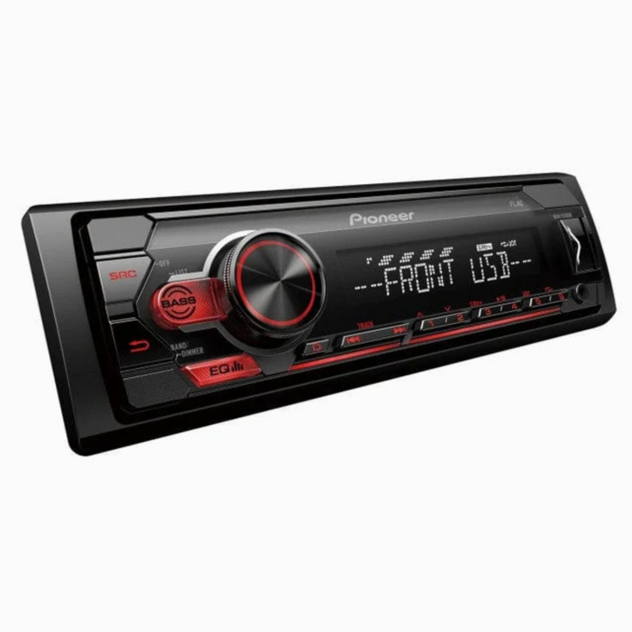 Pioneer MVH-S120UB Mechless Car Stereo RDS tuner with USB and AUX in Red Illumination