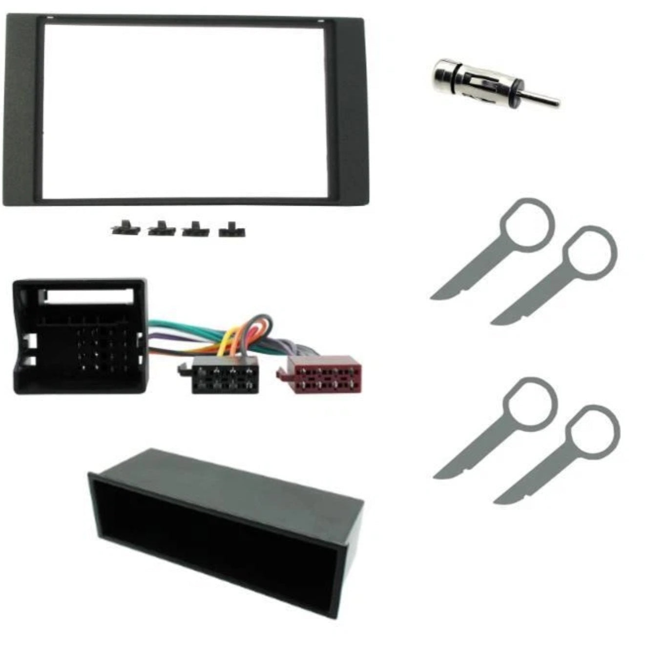 For Ford Fiesta Mk6.5 2005-2008 Car Single Din Stereo Facia Kit ISO Aerial Keys