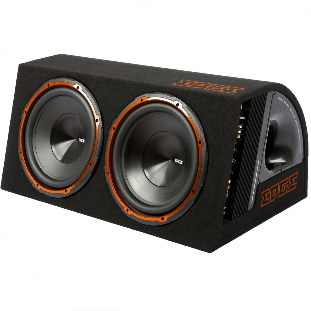 EDGE 12" 1800W Twin Active Bass Subwoofer Amp & Enclosure
