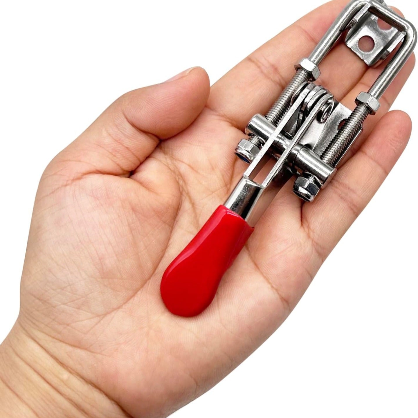 2pcs Heavy Duty Toggle Clamp For car door. Capacity 400LBs, 304 Stainless Steel Adjustable U Bolt Holding Quick Release Latch 2pcs