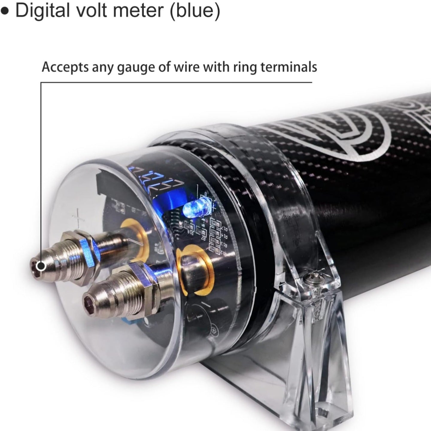 Recoil R1D - 1 Farad 1000 Watt Car Amp Amplifier Digital Power Cap Capacitor