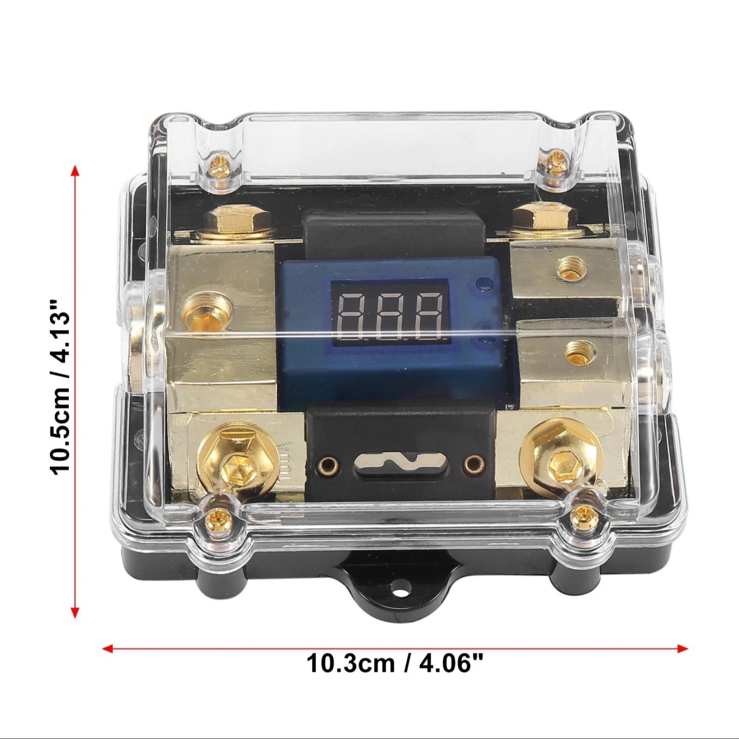 Car Audio LED Display Fuse Holder ANL W/ 2 Fuses Distribution Block