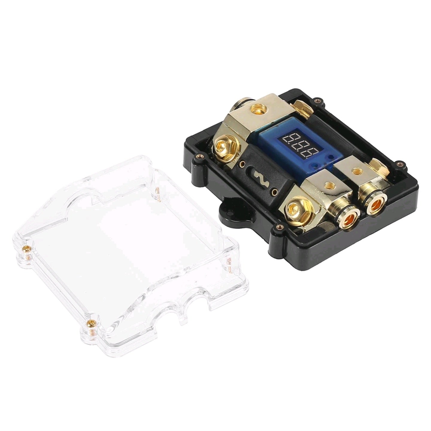 Car Audio LED Display Fuse Holder ANL W/ 2 Fuses Distribution Block