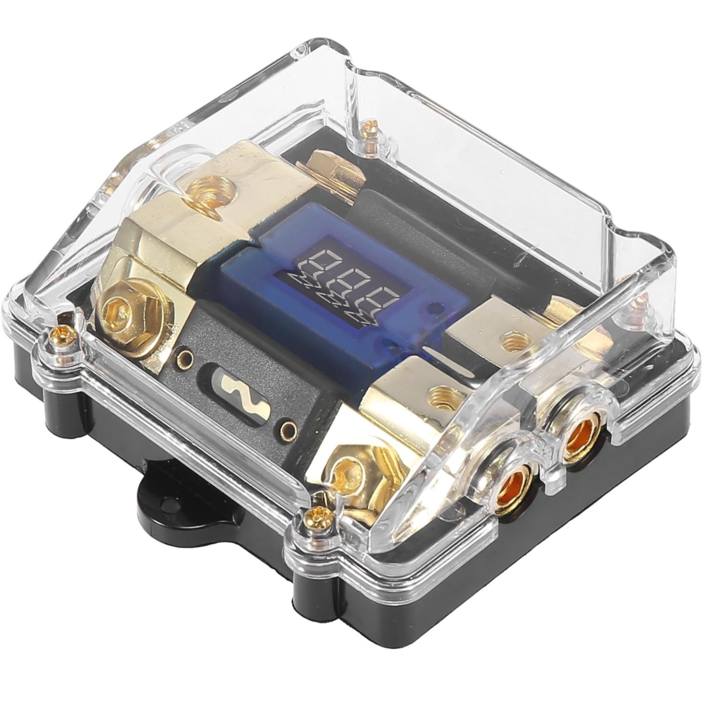 Car Audio LED Display Fuse Holder ANL W/ 2 Fuses Distribution Block