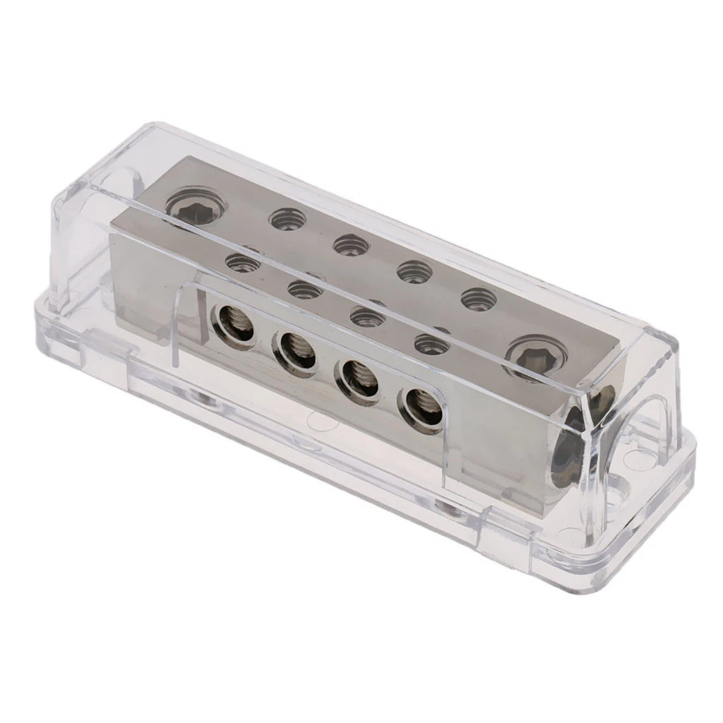 10 Way Car Audio Power/Ground Distribution Block 2X 0Ga In to 8X 8Ga Out